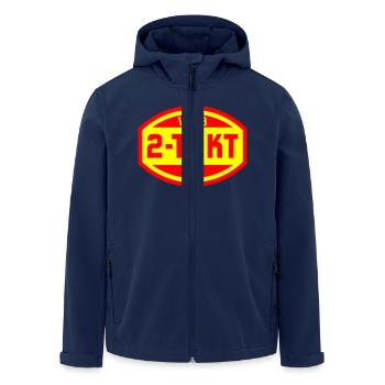 VEB 2-Takt Logo (2c) - Recycelte Männer Softshell-Jacke von Stanley/Stella - Navy - Vorne - AI Model Male 185 light (185cm)
