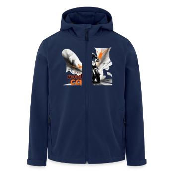 Motorrad, biker, the road calls - Recycelte Männer Softshell-Jacke von Stanley/Stella - Navy - Vorne - AI Model Male 185 light (185cm)