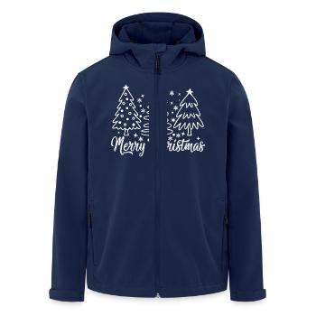Joyeux Noël Sapin de Noël Noël - Veste softshell homme en polyester recyclé Stanley/Stella - marine - Devant - AI Model Male 185 light (185cm)
