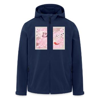 Chinese New Year 2025 Cherry Blossom Koi Fish - Men’s Recycled Softshell Jacket by Stanley/Stella - navy - Front - AI Model Male 185 light (185cm)