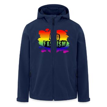 Stop AfD against right, democracy, diversity, left - Men’s Recycled Softshell Jacket by Stanley/Stella - navy - Front - AI Model Male 185 light (185cm)