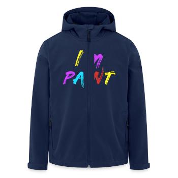 I'M PAINT - I Love to Finger Paint - Finger Paints - Men’s Recycled Softshell Jacket by Stanley/Stella - navy - Front - AI Model Male 185 light (185cm)