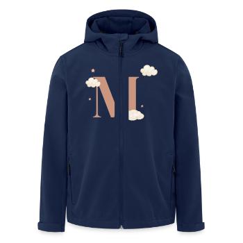 Letter m clouds stars - Men’s Recycled Softshell Jacket by Stanley/Stella - navy - Front - AI Model Male 185 light (185cm)