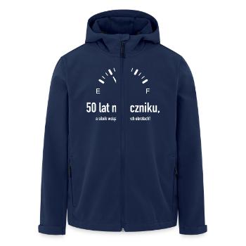50. Geburtstag des Automobil- und Autofan-Zählers - Recycelte Männer Softshell-Jacke von Stanley/Stella - Navy - Vorne - AI Model Male 185 light (185cm)