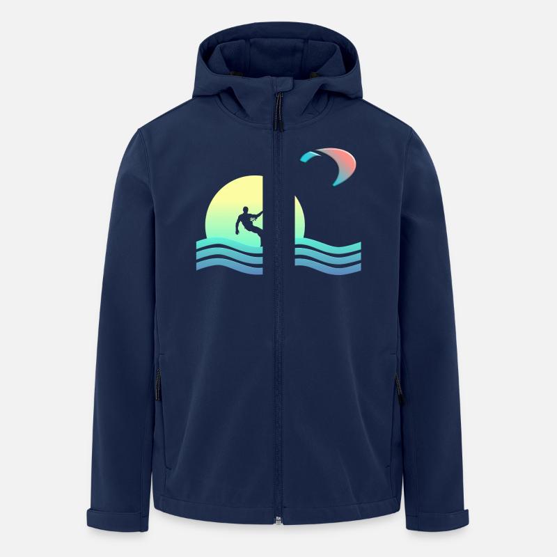 Windkind Kitesurfer - Recycelte Männer Softshell-Jacke von Stanley/Stella - Navy