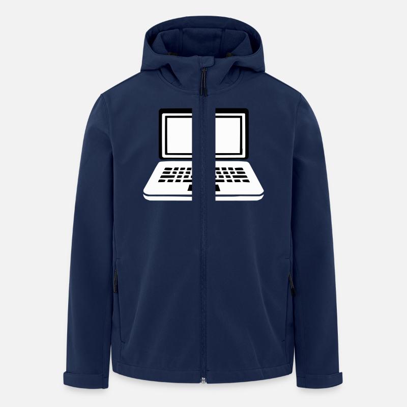 laptop - Men’s Recycled Softshell Jacket by Stanley/Stella - navy