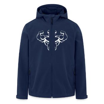 Gorille fort - Veste softshell homme en polyester recyclé Stanley/Stella - marine - Devant - AI Model Male 185 light (185cm)