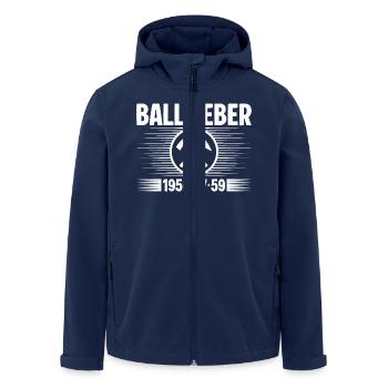 Erzgebirge im Ballfieber - Recycelte Männer Softshell-Jacke von Stanley/Stella - Navy - Vorne - AI Model Male 185 light (185cm)