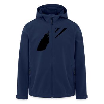 claw - Men’s Recycled Softshell Jacket by Stanley/Stella - navy - Front - AI Model Male 185 light (185cm)