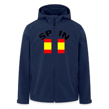 Espagne, Espagne, Espana, drapeau, drapeau - Veste softshell homme en polyester recyclé Stanley/Stella - marine - Devant - AI Model Male 185 light (185cm)
