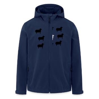 weißes Schaf - Recycelte Männer Softshell-Jacke von Stanley/Stella - Navy - Vorne - AI Model Male 185 light (185cm)