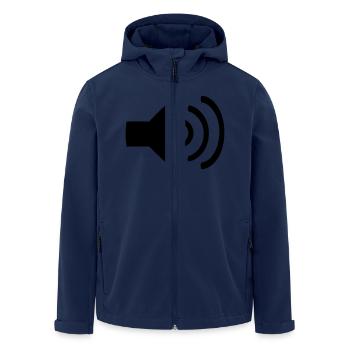 Music Volume - Men’s Recycled Softshell Jacket by Stanley/Stella - navy - Front - AI Model Male 185 light (185cm)