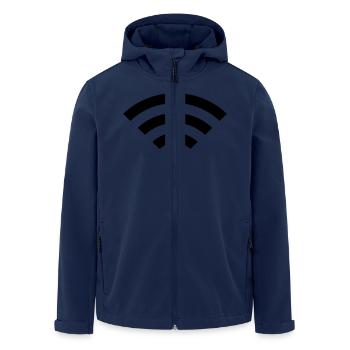 WIFI-WLAN - Recycelte Männer Softshell-Jacke von Stanley/Stella - Navy - Vorne - AI Model Male 185 light (185cm)