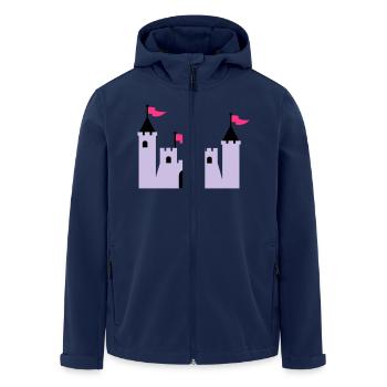 Burg - Recycelte Männer Softshell-Jacke von Stanley/Stella - Navy - Vorne - AI Model Male 185 light (185cm)