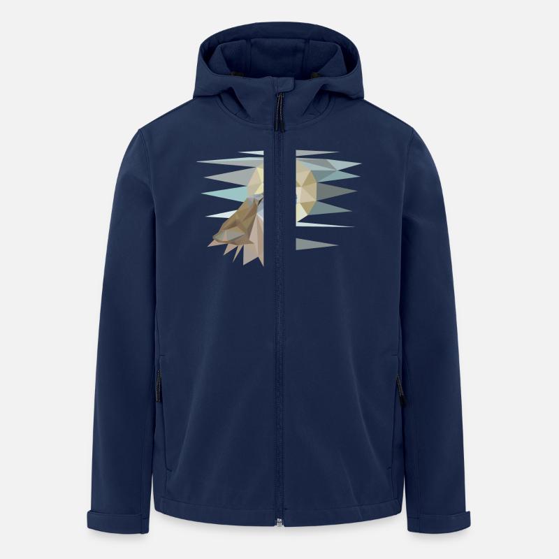 Howling Wolf - Recycelte Männer Softshell-Jacke von Stanley/Stella - Navy