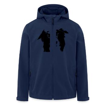 Border-collie - Recycelte Männer Softshell-Jacke von Stanley/Stella - Navy - Vorne - AI Model Male 185 light (185cm)