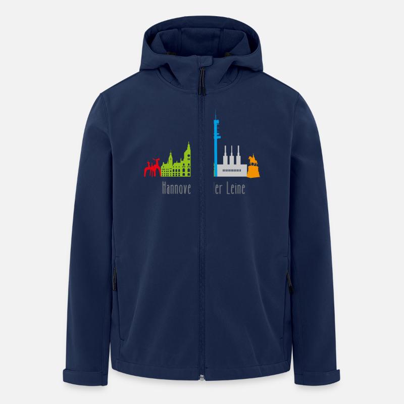 Hannover Skyline - Recycelte Männer Softshell-Jacke von Stanley/Stella - Navy
