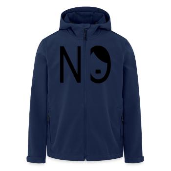 NO - Gegen Nazis - Recycelte Männer Softshell-Jacke von Stanley/Stella - Navy - Vorne - AI Model Male 185 light (185cm)