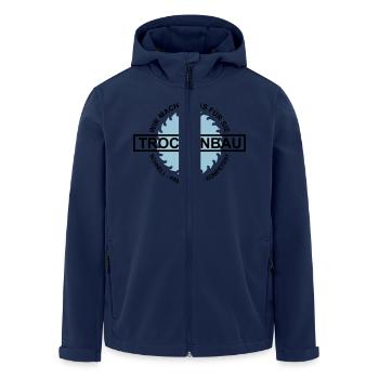 Trockenbau - Recycelte Männer Softshell-Jacke von Stanley/Stella - Navy - Vorne - AI Model Male 185 light (185cm)