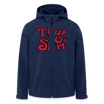 That 70's T-Shirt, Die wilden 70er - Recycelte Männer Softshell-Jacke von Stanley/Stella - Navy - Vorne - AI Model Male 185 light (185cm)