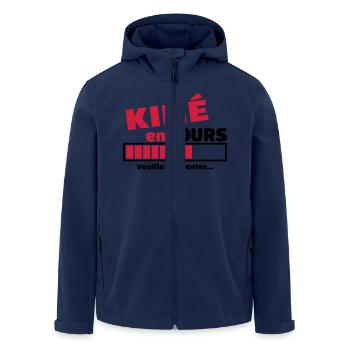 kiné en cours - Veste softshell homme en polyester recyclé Stanley/Stella - marine - Devant - AI Model Male 185 light (185cm)