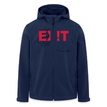 EXIT - Men’s Recycled Softshell Jacket by Stanley/Stella - navy - Front - AI Model Male 185 light (185cm)