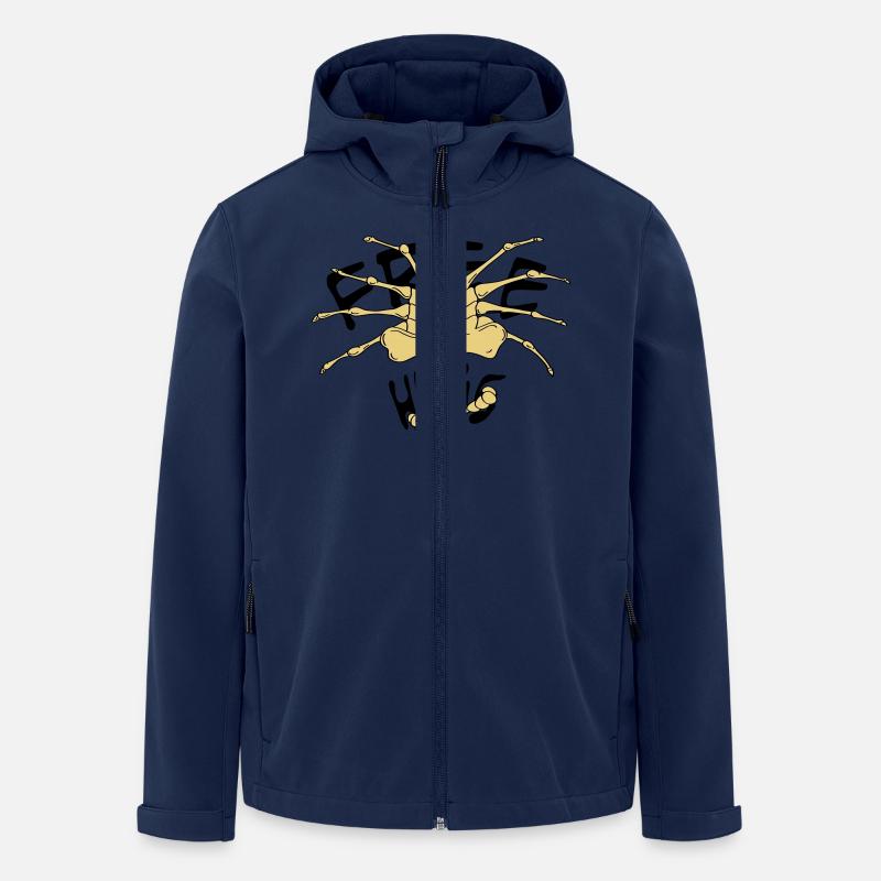 free_huggs - Men’s Recycled Softshell Jacket by Stanley/Stella - navy