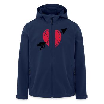 heart_shot - Men’s Recycled Softshell Jacket by Stanley/Stella - navy - Front - AI Model Male 185 light (185cm)