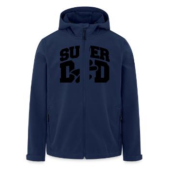 super_dad_r1 - Recycelte Männer Softshell-Jacke von Stanley/Stella - Navy - Vorne - AI Model Male 185 light (185cm)