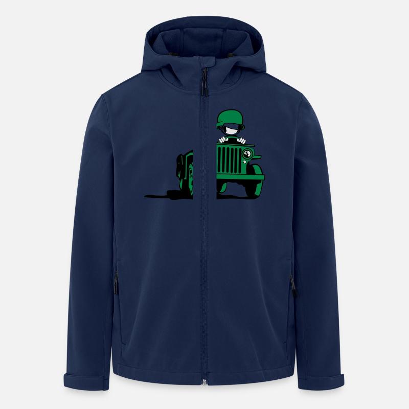 jeep_3c - Recycelte Männer Softshell-Jacke von Stanley/Stella - Navy