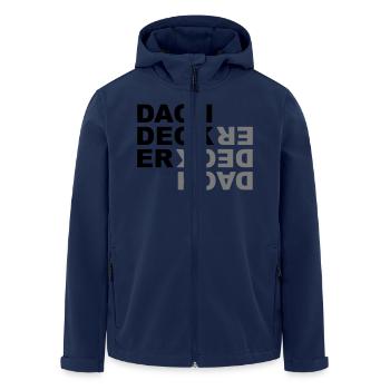 Dachdecker - V2 - Recycelte Männer Softshell-Jacke von Stanley/Stella - Navy - Vorne - AI Model Male 185 light (185cm)