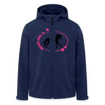 Horse Girl T-shirt/ Hoodie Design - Recycelte Männer Softshell-Jacke von Stanley/Stella - Navy - Vorne - AI Model Male 185 light (185cm)