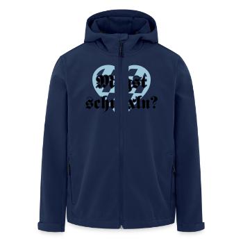 Mogst schnaxln - Recycelte Männer Softshell-Jacke von Stanley/Stella - Navy - Vorne - AI Model Male 185 light (185cm)