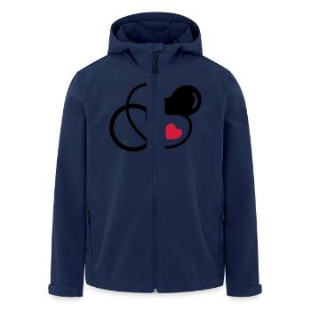 baby - pacifier - Men’s Recycled Softshell Jacket by Stanley/Stella - navy - Front - AI Model Male 185 light (185cm)