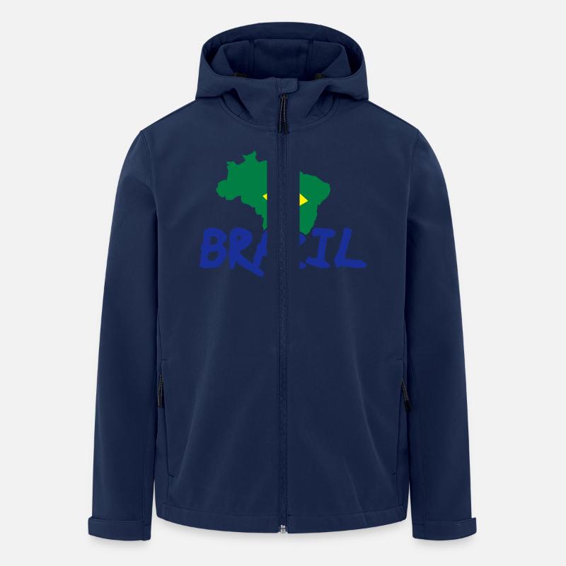 brazil - Recycelte Männer Softshell-Jacke von Stanley/Stella - Navy