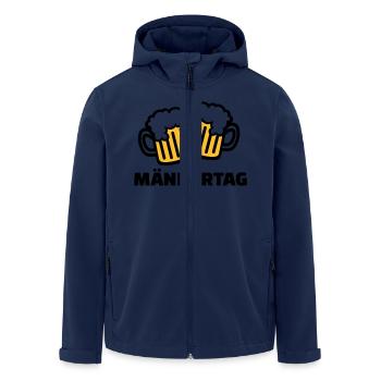 Männertag - Recycelte Männer Softshell-Jacke von Stanley/Stella - Navy - Vorne - AI Model Male 185 light (185cm)