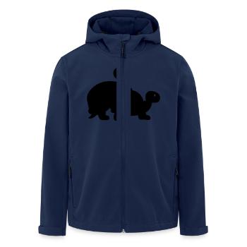 Turtle - Men’s Recycled Softshell Jacket by Stanley/Stella - navy - Front - AI Model Male 185 light (185cm)
