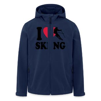 ski - Men’s Recycled Softshell Jacket by Stanley/Stella - navy - Front - AI Model Male 185 light (185cm)