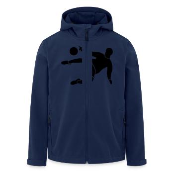 Fußball - Soccer - Recycelte Männer Softshell-Jacke von Stanley/Stella - Navy - Vorne - AI Model Male 185 light (185cm)