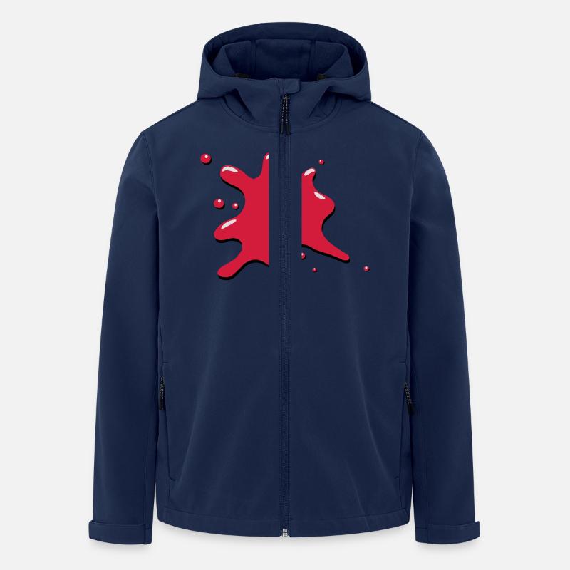 Klecks fleck blut - Recycelte Männer Softshell-Jacke von Stanley/Stella - Navy