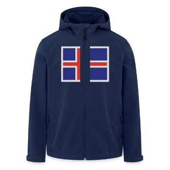 Islande - Veste softshell homme en polyester recyclé Stanley/Stella - marine - Devant - AI Model Male 185 light (185cm)