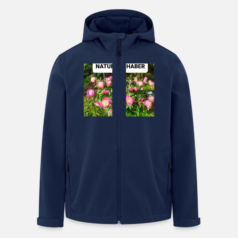 Pfingstrosen - Recycelte Männer Softshell-Jacke von Stanley/Stella - Navy