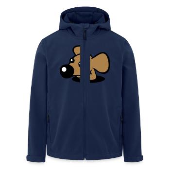 Maus Große Nase Boden Loch Mauseloch Guckt Süß - Recycelte Männer Softshell-Jacke von Stanley/Stella - Navy - Vorne - AI Model Male 185 light (185cm)