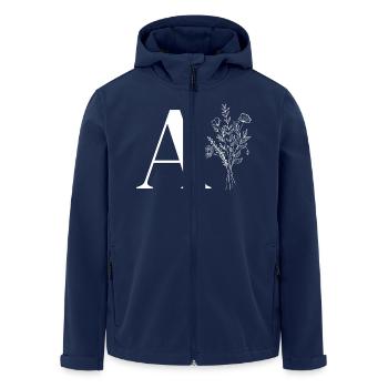 Minimalistische Blumentasche - Recycelte Männer Softshell-Jacke von Stanley/Stella - Navy - Vorne - AI Model Male 185 light (185cm)