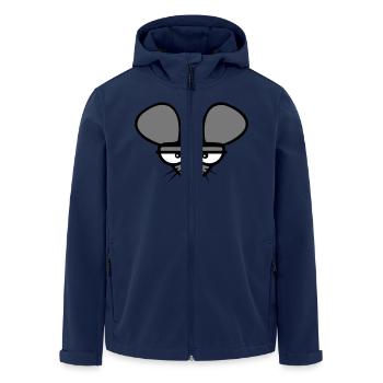 Maus Guckt Böse Wütend Frustriert Sauer Aggressiv - Recycelte Männer Softshell-Jacke von Stanley/Stella - Navy - Vorne - AI Model Male 185 light (185cm)