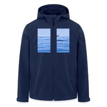 Wal - Recycelte Männer Softshell-Jacke von Stanley/Stella - Navy - Vorne - AI Model Male 185 light (185cm)