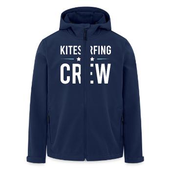 Kitesurfing Crew - Recycelte Männer Softshell-Jacke von Stanley/Stella - Navy - Vorne - AI Model Male 185 light (185cm)