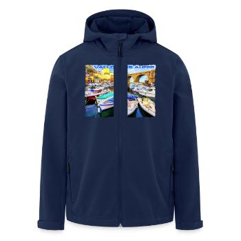 Vallon des Auffes Marseille - Veste softshell homme en polyester recyclé Stanley/Stella - marine - Devant - AI Model Male 185 light (185cm)