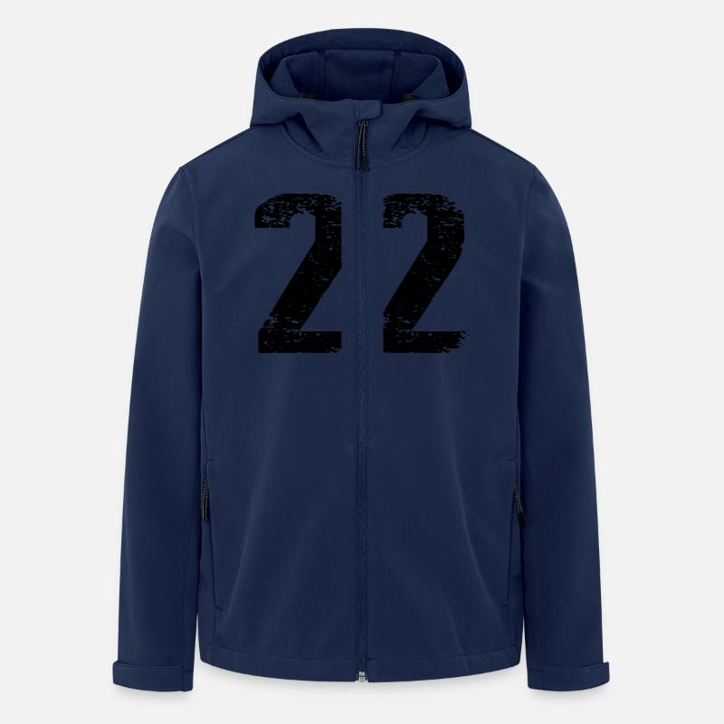 22 Zahl Trikot - Recycelte Männer Softshell-Jacke von Stanley/Stella - Navy