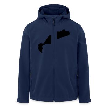 Kos - Recycelte Männer Softshell-Jacke von Stanley/Stella - Navy - Vorne - AI Model Male 185 light (185cm)